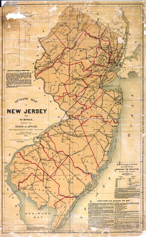 Map of New Jersey and New York